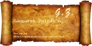 Gasparek Zoltán névjegykártya