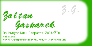 zoltan gasparek business card